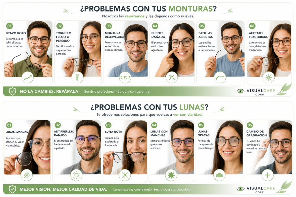 problemas de monturas y de lunas